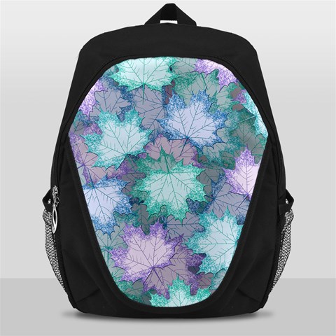 Leaves Glitter Background Winter Backpack Bag from ArtsNow.com Front