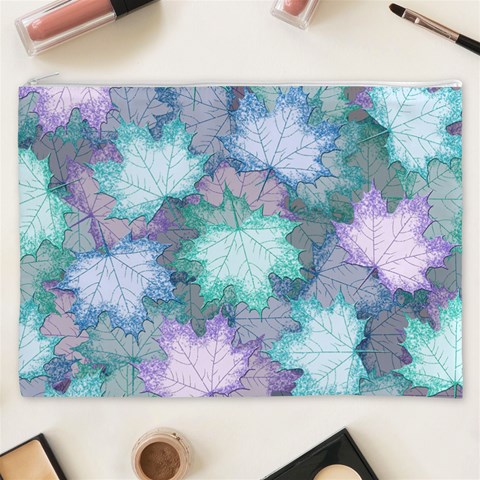 Leaves Glitter Background Winter Cosmetic Bag (XXXL) from ArtsNow.com Front