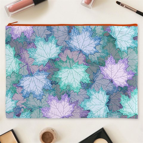 Leaves Glitter Background Winter Cosmetic Bag (XXXL) from ArtsNow.com Front