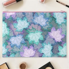 Leaves Glitter Background Winter Cosmetic Bag (XXXL) from ArtsNow.com Back