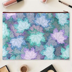 Leaves Glitter Background Winter Cosmetic Bag (XXXL) from ArtsNow.com Back