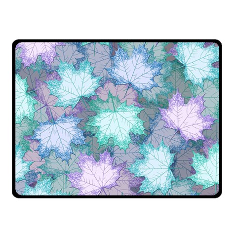 Leaves Glitter Background Winter Two Sides Fleece Blanket (Small) from ArtsNow.com 45 x34  Blanket Front