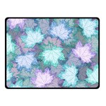 Leaves Glitter Background Winter Two Sides Fleece Blanket (Small)