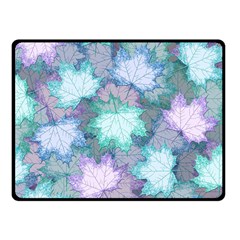 Leaves Glitter Background Winter Two Sides Fleece Blanket (Small) from ArtsNow.com 45 x34  Blanket Back