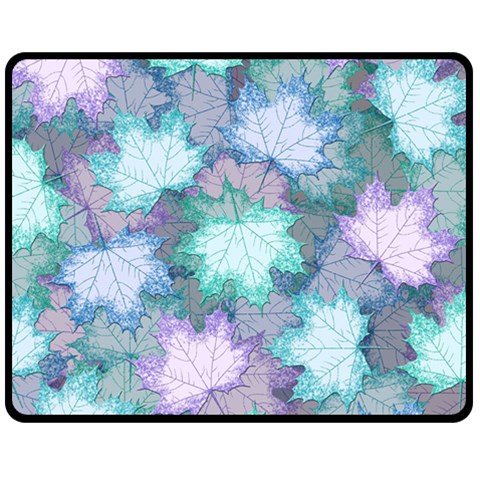 Leaves Glitter Background Winter Two Sides Fleece Blanket (Medium) from ArtsNow.com 58.8 x47.4  Blanket Front