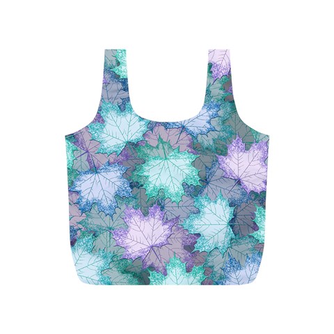 Leaves Glitter Background Winter Full Print Recycle Bag (S) from ArtsNow.com Front