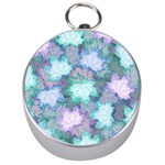 Leaves Glitter Background Winter Silver Compasses