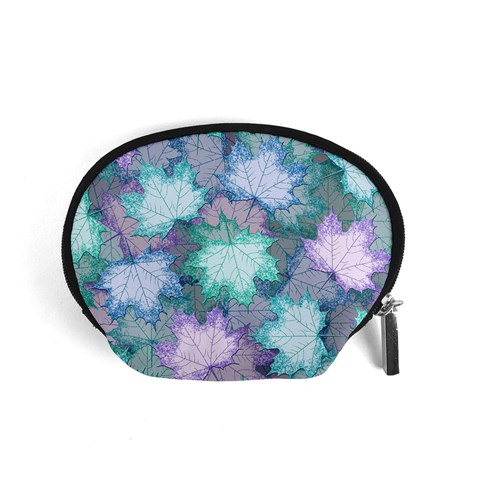 Leaves Glitter Background Winter Accessory Pouch (Small) from ArtsNow.com Front