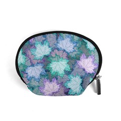 Leaves Glitter Background Winter Accessory Pouch (Small) from ArtsNow.com Front