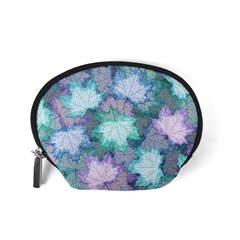 Leaves Glitter Background Winter Accessory Pouch (Small) from ArtsNow.com Back