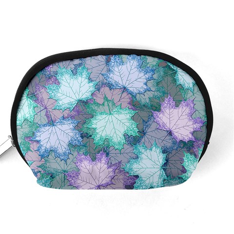 Leaves Glitter Background Winter Accessory Pouch (Medium) from ArtsNow.com Back