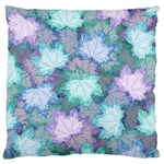 Leaves Glitter Background Winter Standard Premium Plush Fleece Cushion Case (One Side)