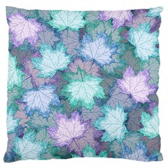 Leaves Glitter Background Winter Large Premium Plush Fleece Cushion Case (Two Sides) from ArtsNow.com Front