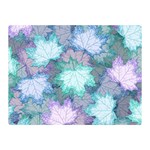 Leaves Glitter Background Winter Two Sides Premium Plush Fleece Blanket (Mini)