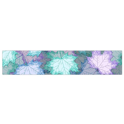 Leaves Glitter Background Winter Small Premium Plush Fleece Scarf from ArtsNow.com Front