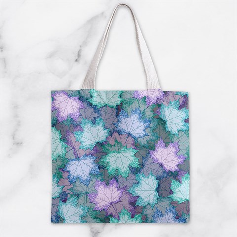 Leaves Glitter Background Winter Zipper Grocery Tote Bag from ArtsNow.com Front