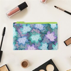 Leaves Glitter Background Winter Cosmetic Bag (XS) from ArtsNow.com Front
