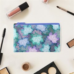 Leaves Glitter Background Winter Cosmetic Bag (XS) from ArtsNow.com Front