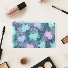 Leaves Glitter Background Winter Cosmetic Bag (XS) from ArtsNow.com Front
