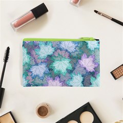 Leaves Glitter Background Winter Cosmetic Bag (XS) from ArtsNow.com Back