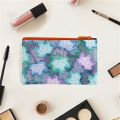 Leaves Glitter Background Winter Cosmetic Bag (XS) from ArtsNow.com Back