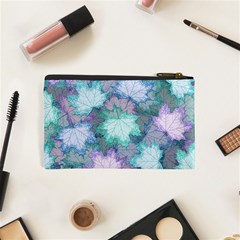 Leaves Glitter Background Winter Cosmetic Bag (XS) from ArtsNow.com Back