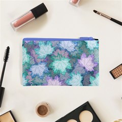 Leaves Glitter Background Winter Cosmetic Bag (XS) from ArtsNow.com Back