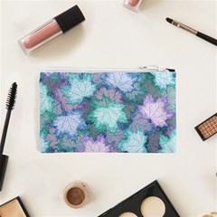 Leaves Glitter Background Winter Cosmetic Bag (XS) from ArtsNow.com Back