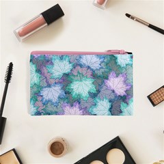 Leaves Glitter Background Winter Cosmetic Bag (XS) from ArtsNow.com Back