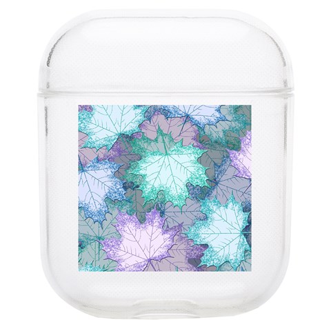 Leaves Glitter Background Winter AirPods 1/2 Case from ArtsNow.com Front
