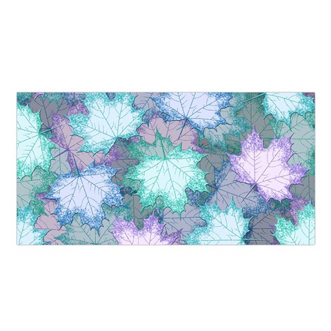 Leaves Glitter Background Winter Satin Shawl 45  x 80  from ArtsNow.com Front