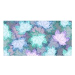 Leaves Glitter Background Winter Satin Shawl 45  x 80 