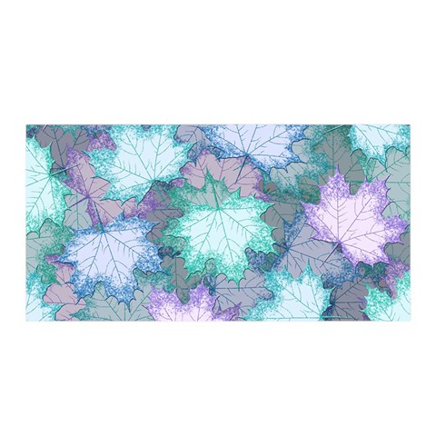 Leaves Glitter Background Winter Satin Wrap 35  x 70  from ArtsNow.com Front