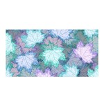 Leaves Glitter Background Winter Satin Wrap 35  x 70 