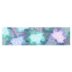 Leaves Glitter Background Winter Oblong Satin Scarf (16  x 60 )