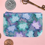 Leaves Glitter Background Winter Large Coin Purse