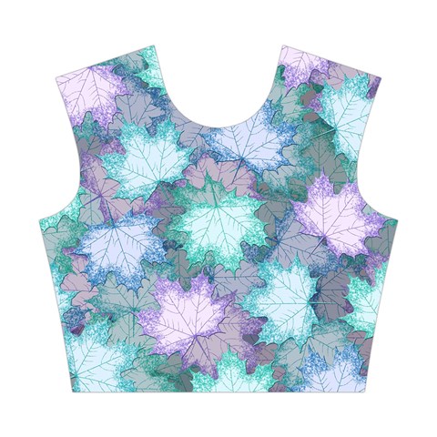 Leaves Glitter Background Winter Cotton Crop Top from ArtsNow.com Front