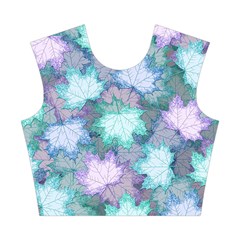 Leaves Glitter Background Winter Cotton Crop Top from ArtsNow.com Front