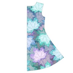 Leaves Glitter Background Winter Short Sleeve V Back Right