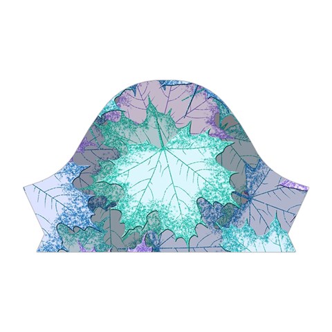 Leaves Glitter Background Winter Short Sleeve V Left Sleeve