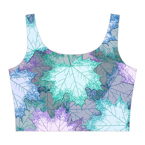 Leaves Glitter Background Winter Midi Sleeveless Dress from ArtsNow.com Top Front