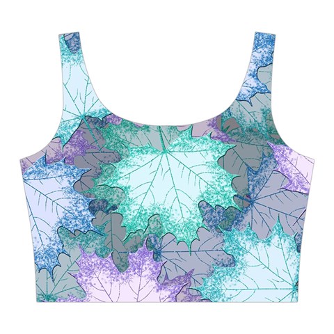 Leaves Glitter Background Winter Midi Sleeveless Dress from ArtsNow.com Top Back