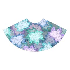 Leaves Glitter Background Winter Midi Sleeveless Dress from ArtsNow.com Skirt Back