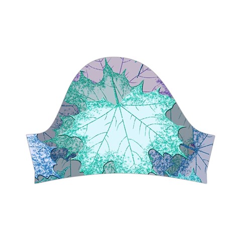 Leaves Glitter Background Winter Kids  Short Sleeve Velvet Dress from ArtsNow.com Left Sleeve