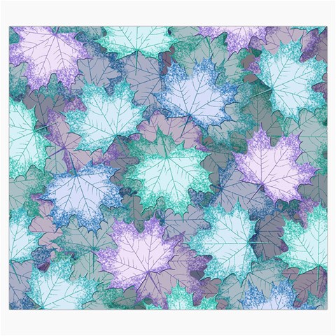 Leaves Glitter Background Winter Roll Up Canvas Pencil Holder (S) from ArtsNow.com Front