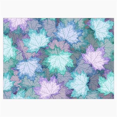 Leaves Glitter Background Winter Roll Up Canvas Pencil Holder (L) from ArtsNow.com Front