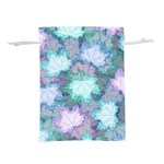 Leaves Glitter Background Winter Lightweight Drawstring Pouch (M)
