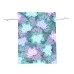 Leaves Glitter Background Winter Lightweight Drawstring Pouch (L)