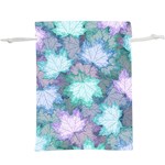 Leaves Glitter Background Winter Lightweight Drawstring Pouch (XL)