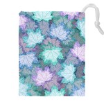 Leaves Glitter Background Winter Drawstring Pouch (4XL)